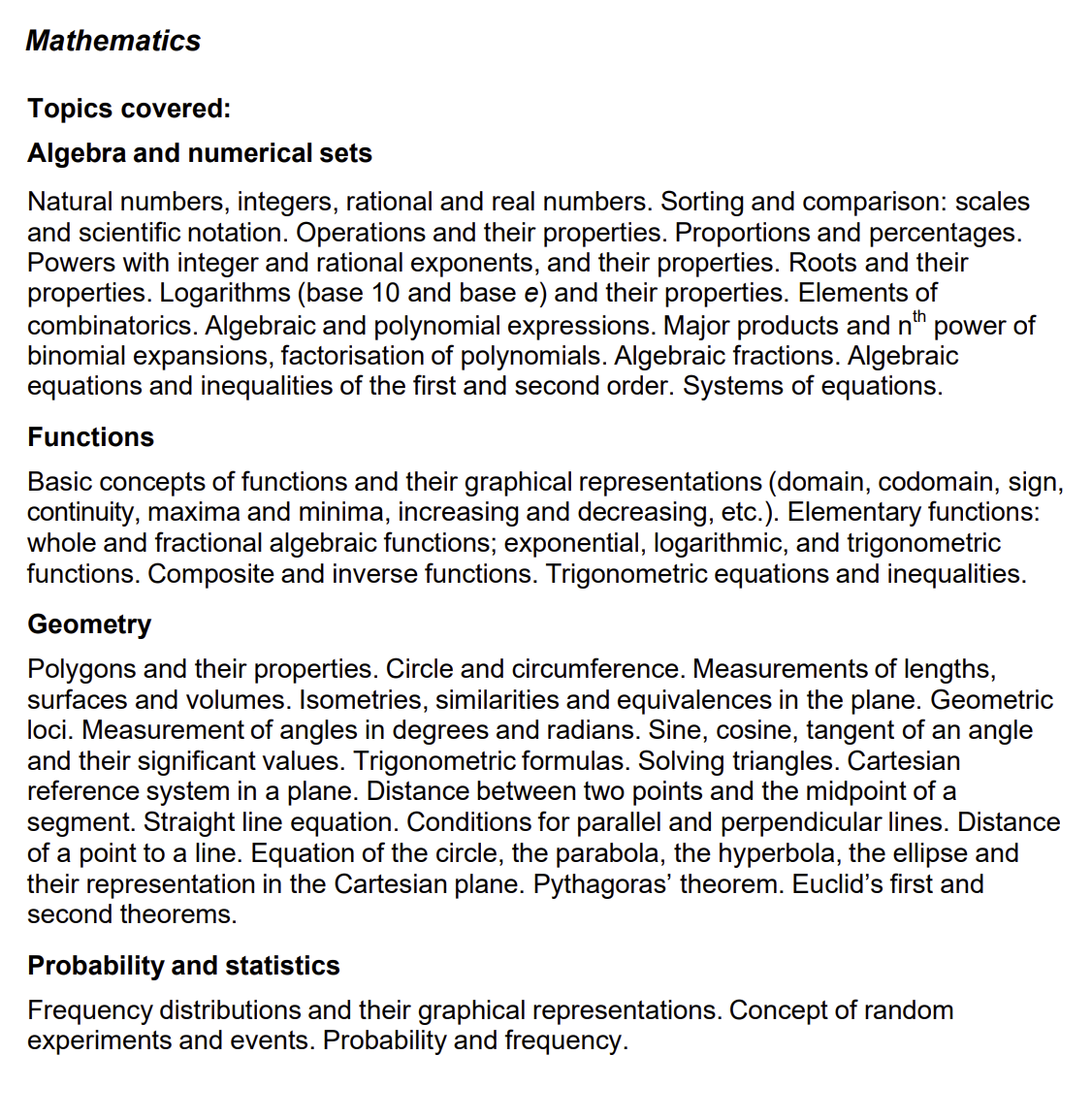 tolc e mock exam math 