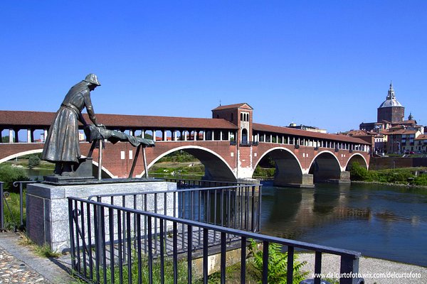Pavia's most famous bridge right next to the main university